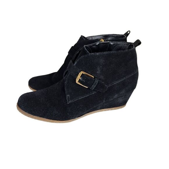Franco Sarto Lamerosa Women’s Ankle Boots Monk Strap Black Suede, Size 8.5 - Picture 6 of 16